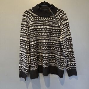Lou & Grey Black and White Sweater - Size L
